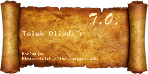Telek Olivér névjegykártya
