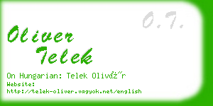 oliver telek business card